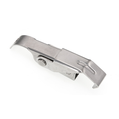 Silver Stainless Steel Over Center Latches Fastener 95 * 18 * 1.5mm Untuk Mesin Cetakan