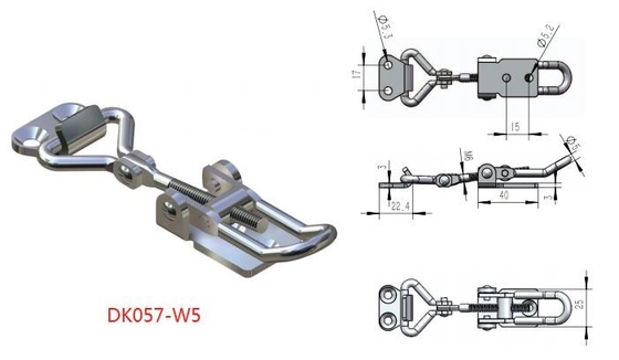 ISO9001 Tarik Latch Besar Adjustable Toggle Latch 201 Ketahanan Korosi