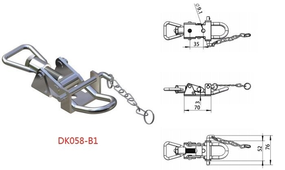Ketahanan Aus Adjustable Toggle Latch Plating Ss Toggle Latch TUV