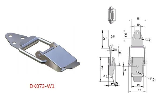 DK071 Latch Toggle Stainless Steel berlapis nikel Dengan Kait Pengaman