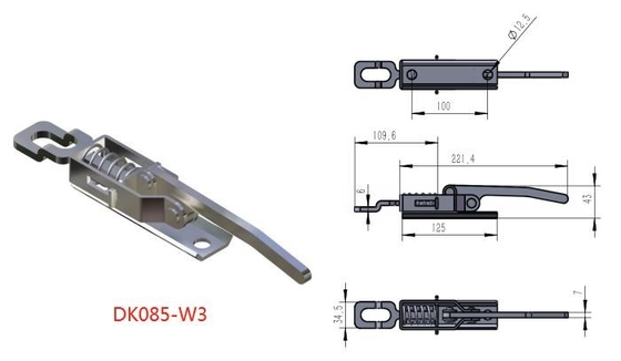 ISO9001 Heavy Duty Draw Latch Large Toggle Latch Keandalan Lebih Kuat Antioksidan