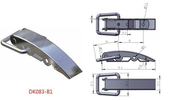 Ringan 35g Heavy Duty Toggle Latch Bagian-bagian Mesin Tetap Besi Galvanis