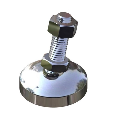 M12 Stainless Steel Adjustable Leveling Feet Dengan Karet Pad SGS ISO9001