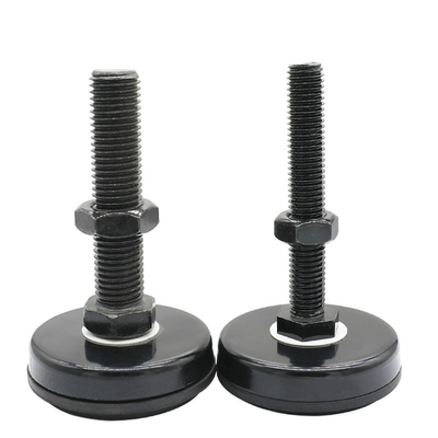 M12 Black Electrophoretic Adjustable Leveling Feet Tugas Berat Tahan Karat